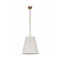 Amici pendant light, white, Ø 17.5 in, fabric, E26