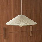 Amore pendant light, beige, Ø 18.1 in, fabric, E26