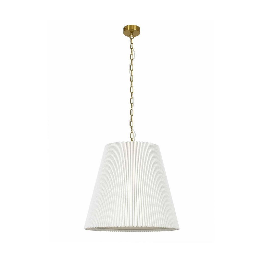 Amici pendant light, white, Ø 23.6 in, fabric, E26
