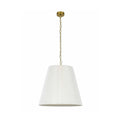 Amici pendant light, white, Ø 23.6 in, fabric, E26