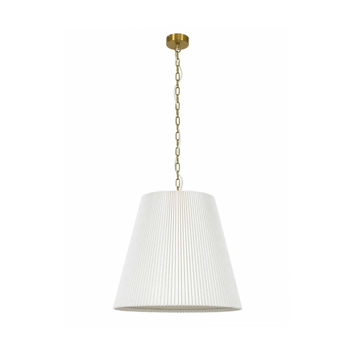 Amici pendant light, white, Ø 23.6 in, fabric, E26