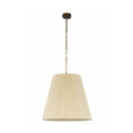 Amici pendant light, beige, Ø 23.6 in, fabric, E26