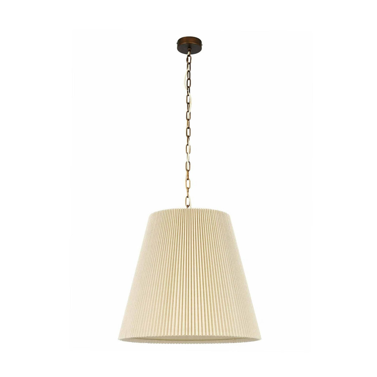 Amici pendant light, beige, Ø 23.6 in, fabric, E26