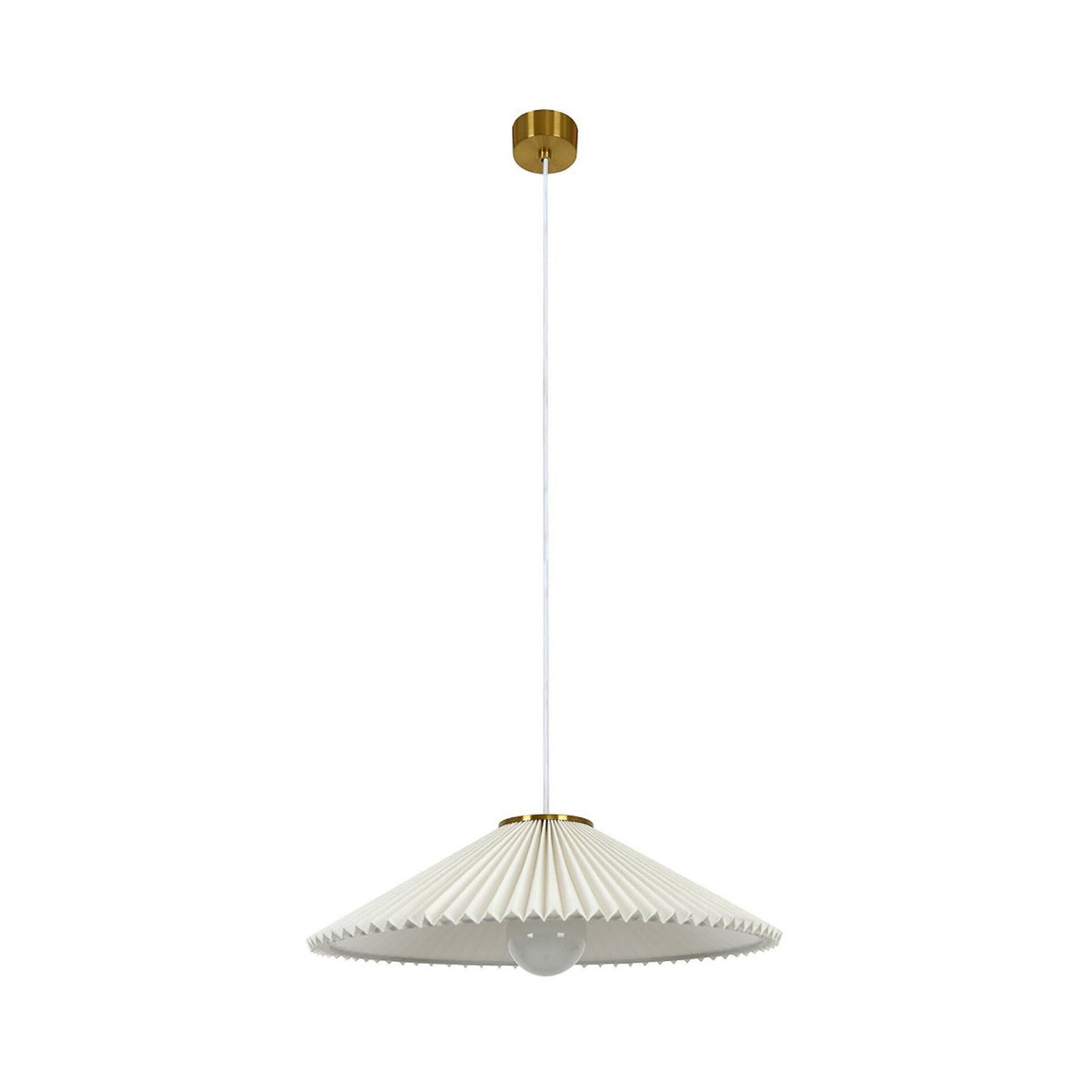 Amore pendant light, white, Ø 18.1 in, fabric, E26