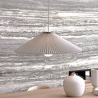 Amore pendant light, beige, Ø 25.6 in, fabric, E26