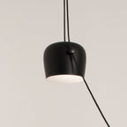 FLOS Aim U1 LED pendant light, black, aluminium, 2,700 K