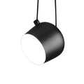 FLOS Aim U1 LED pendant light, black, aluminium, 2,700 K
