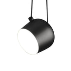 FLOS Aim U1 LED pendant light, black, aluminium, 2,700 K