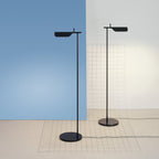 FLOS Tab F LED floor lamp, black, aluminium, 2,700 K