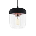 UMAGE Acorn hanging light, black/copper/clear, Ø 5.5, E26 LED