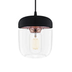 Acorn 5 1/2" Black Clear LED Pendant Light