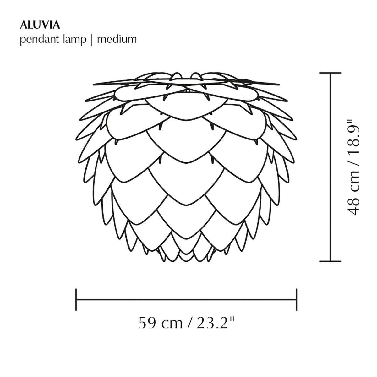 UMAGE Aluvia Medium pendant light, cream, Ø 23.3 in