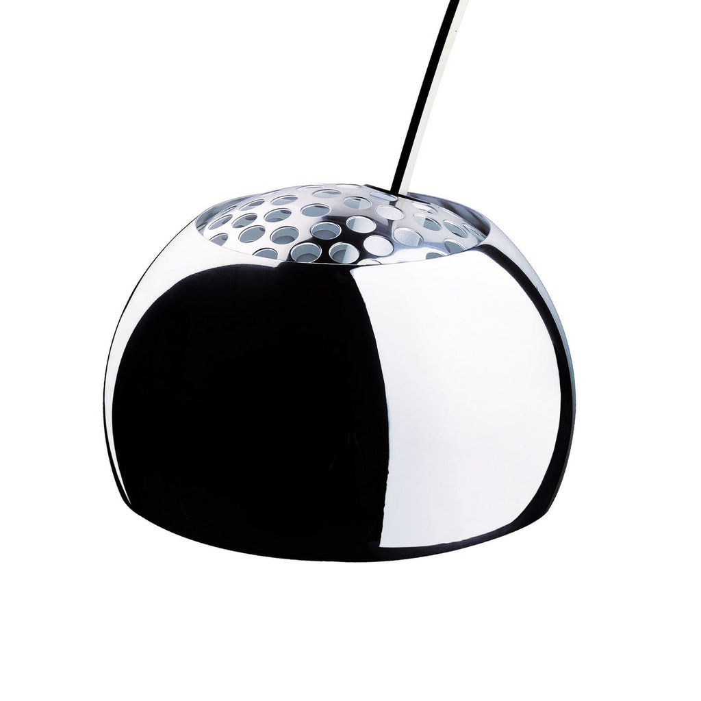 FLOS Arco E26 floor lamp, marble base, stainless steel, aluminium