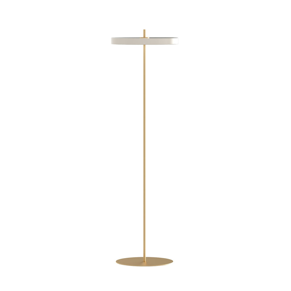 UMAGE Asteria LED floor lamp, cream/brass, height 59.3 in, dimmable
