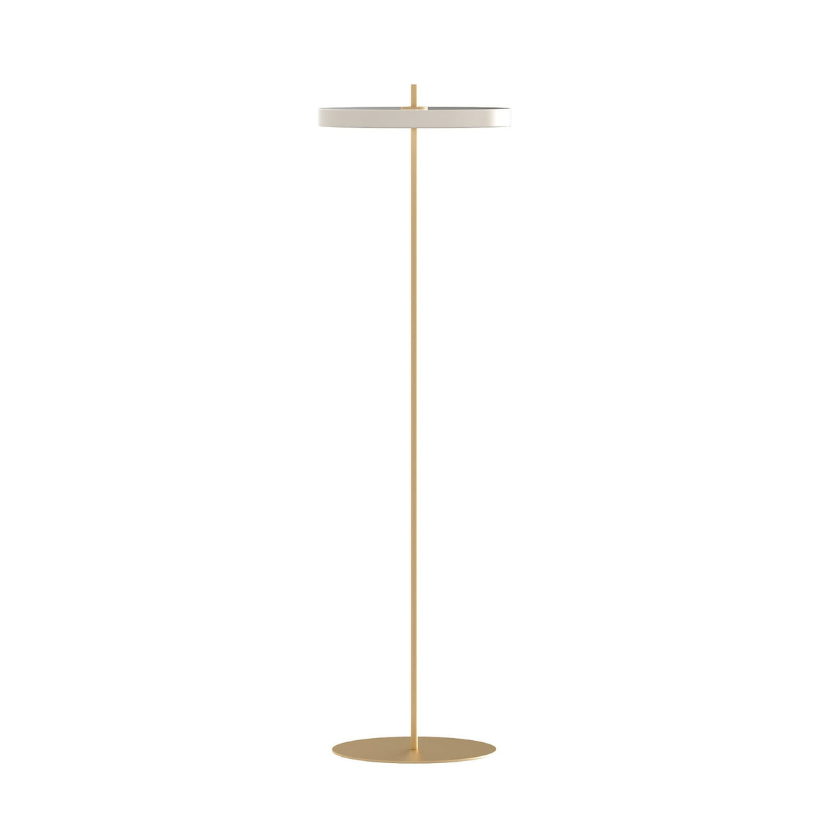 UMAGE Asteria LED floor lamp, cream/brass, height 59.3 in, dimmable