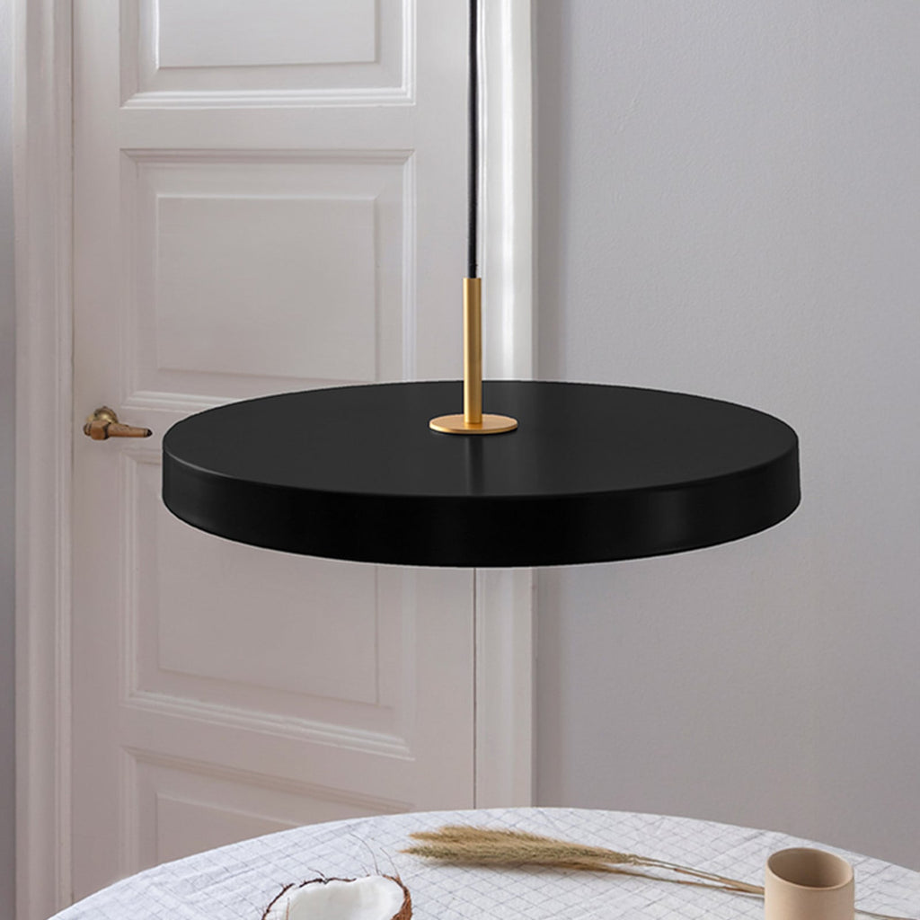 UMAGE Asteria LED pendant light, black, Ø 16.9 in