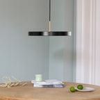 UMAGE Asteria LED pendant light, black, Ø 16.9 in