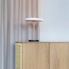 UMAGE Asteria LED table lamp, cream, height 16.3 in, dimmer