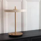 UMAGE Asteria LED table lamp, cream, height 16.3 in, dimmer