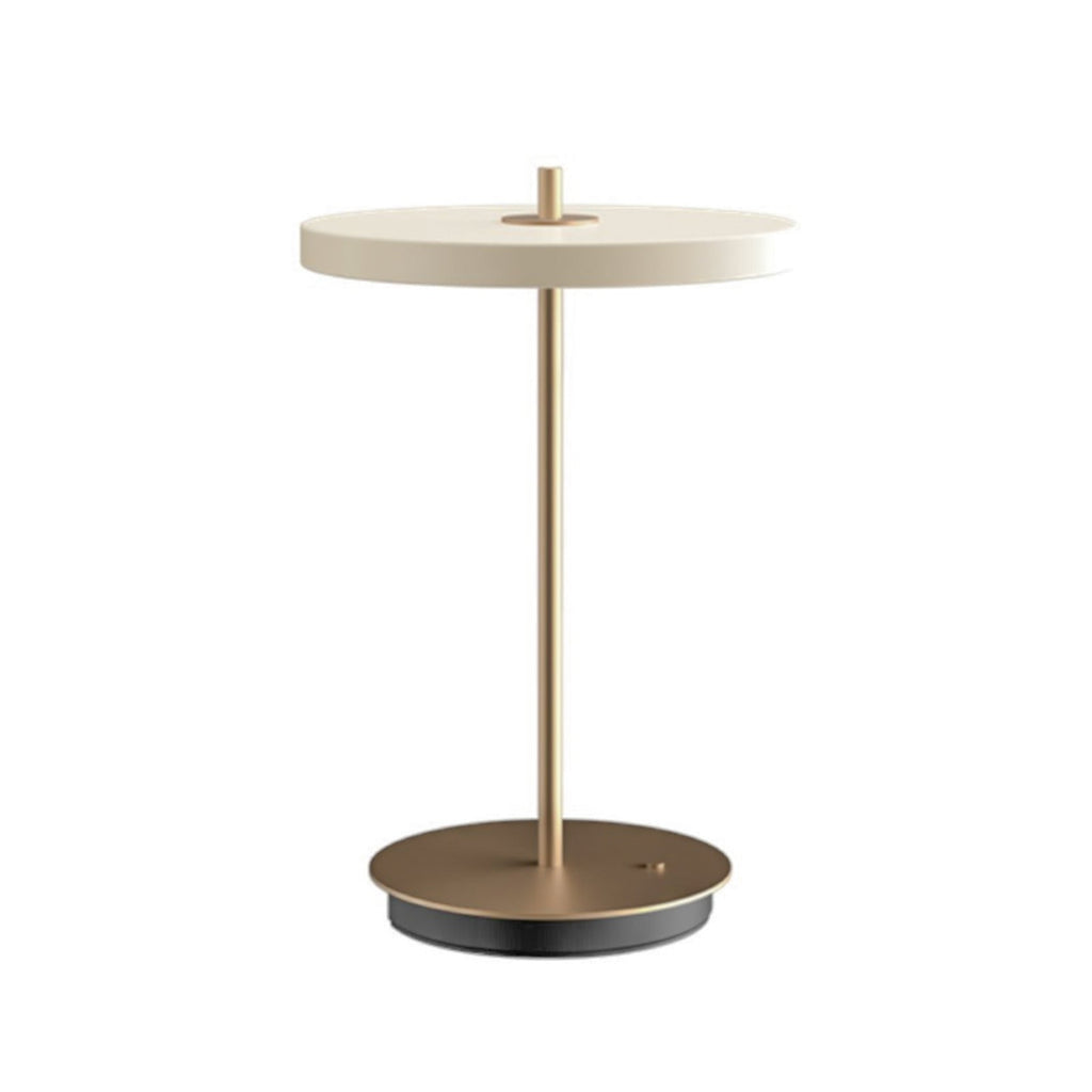 UMAGE Asteria Move Portable Rechargeable Table Lamp, cream, 12-inch, dimmable