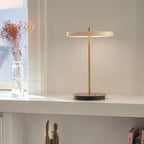 UMAGE Asteria Move Portable Rechargeable Table Lamp, cream, 12-inch, dimmable