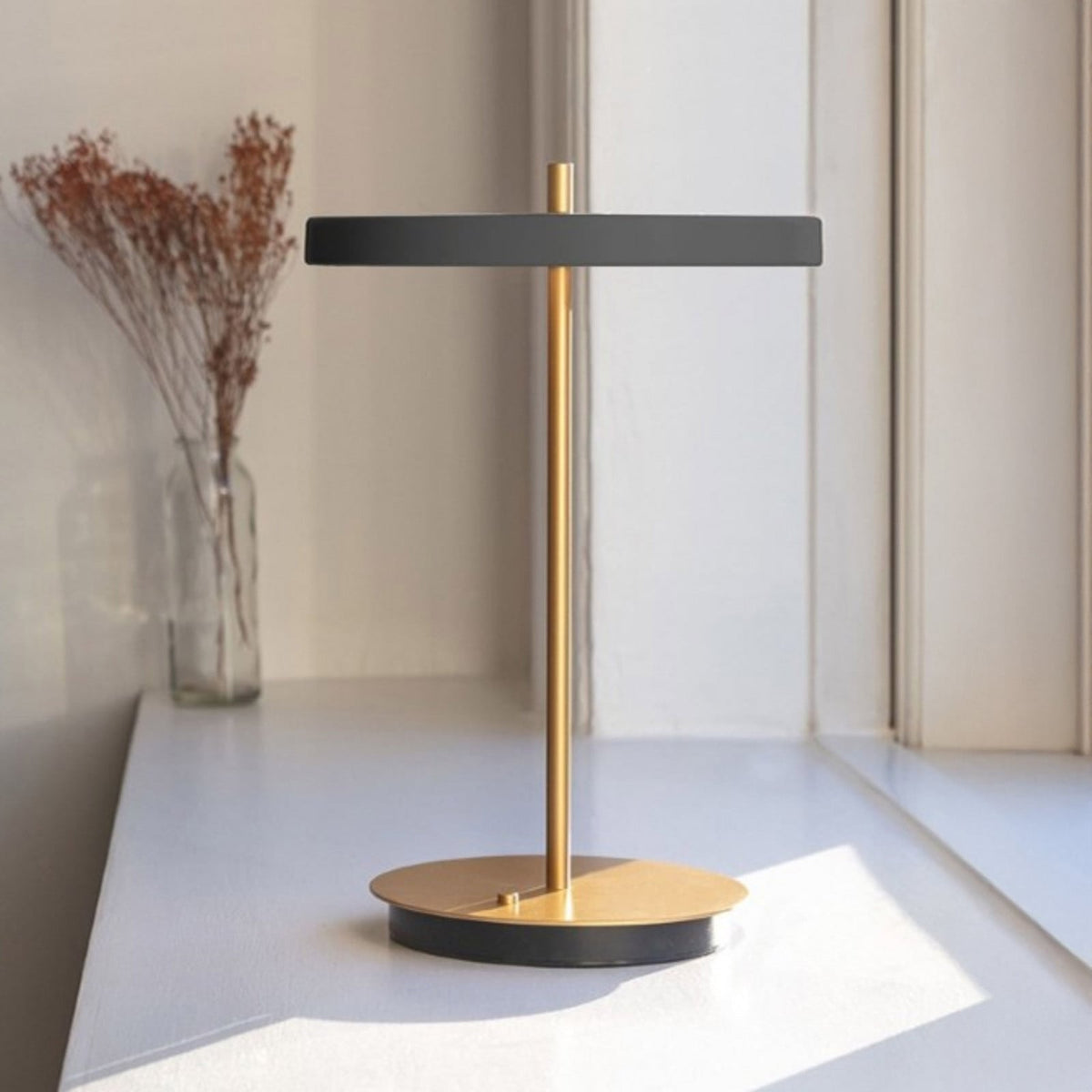 UMAGE Asteria Move Portable Rechargeable Table Lamp, anthracite, 12 in