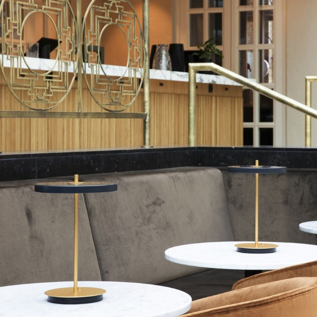 UMAGE Asteria Move Portable Rechargeable Table Lamp, anthracite, 12 in