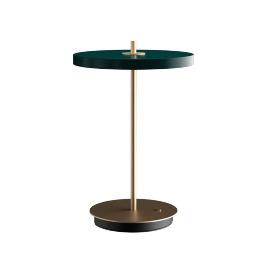 UMAGE Asteria Move Portable Rechargeable Table Lamp, forest green, 12 in