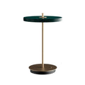 UMAGE Asteria Move Portable Rechargeable Table Lamp, forest green, 12 in