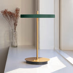 UMAGE Asteria Move Portable Rechargeable Table Lamp, forest green, 12 in