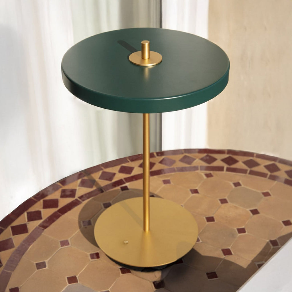 UMAGE Asteria Move Portable Rechargeable Table Lamp, forest green, 12 in