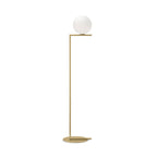 FLOS Ic F1 floor lamp, brass, handblown glass, G9