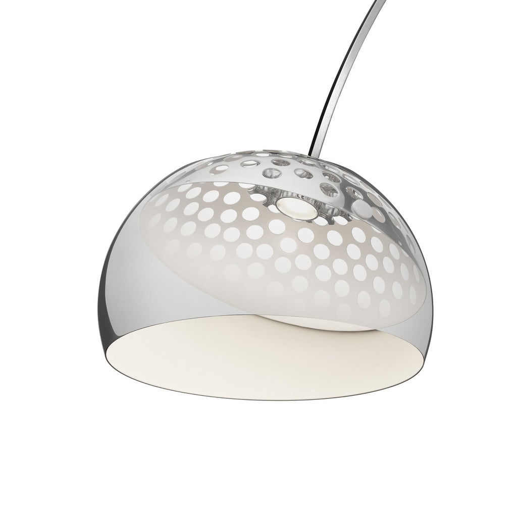 FLOS Arco LED floor lamp, marble base, stainless steel, aluminium, 2,700K