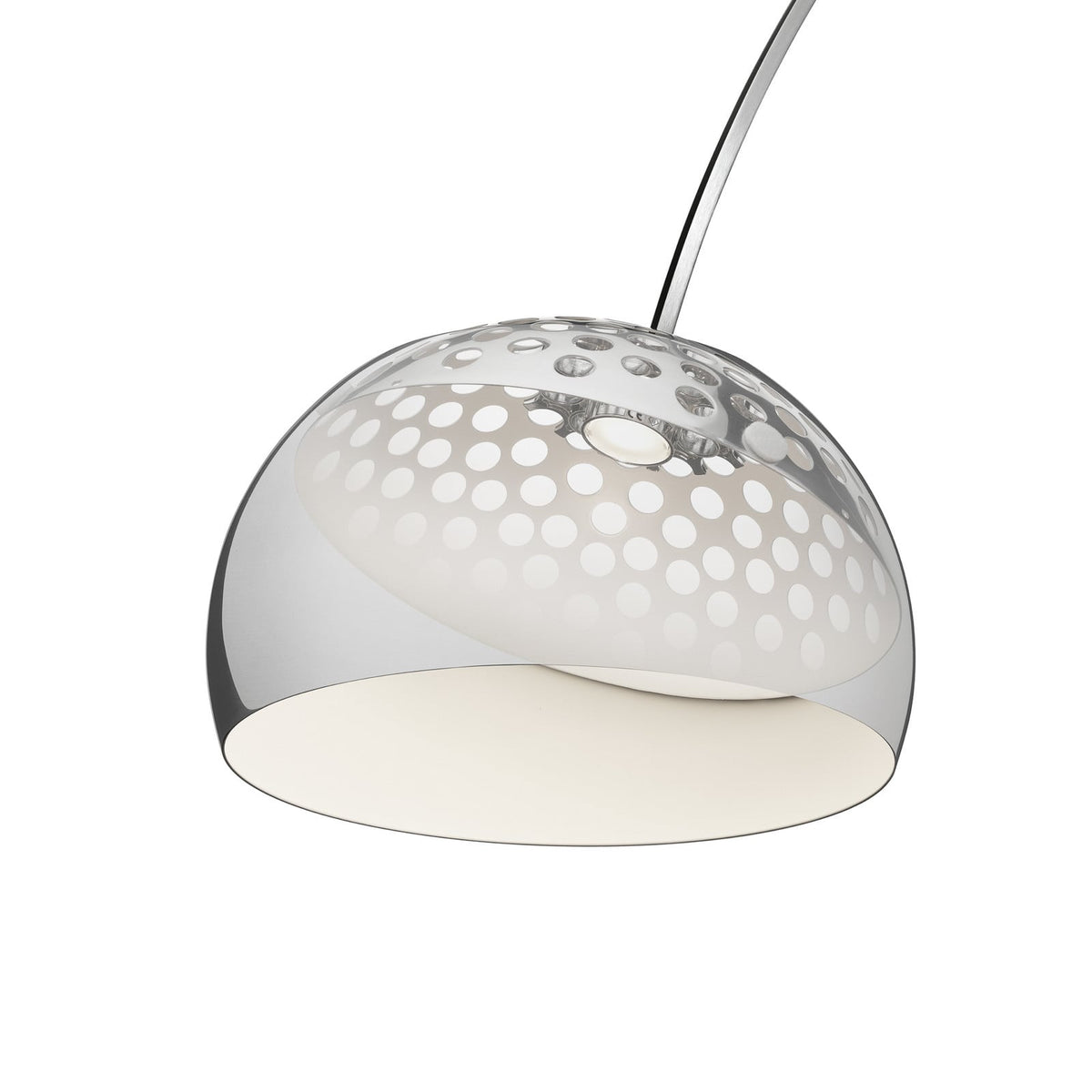 FLOS Arco LED floor lamp, marble base, stainless steel, aluminium, 2,700K