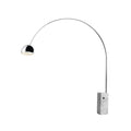FLOS Arco LED floor lamp, marble base, stainless steel, aluminium, 2,700K