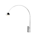 FLOS Arco LED floor lamp, marble base, stainless steel, aluminium, 2,700K