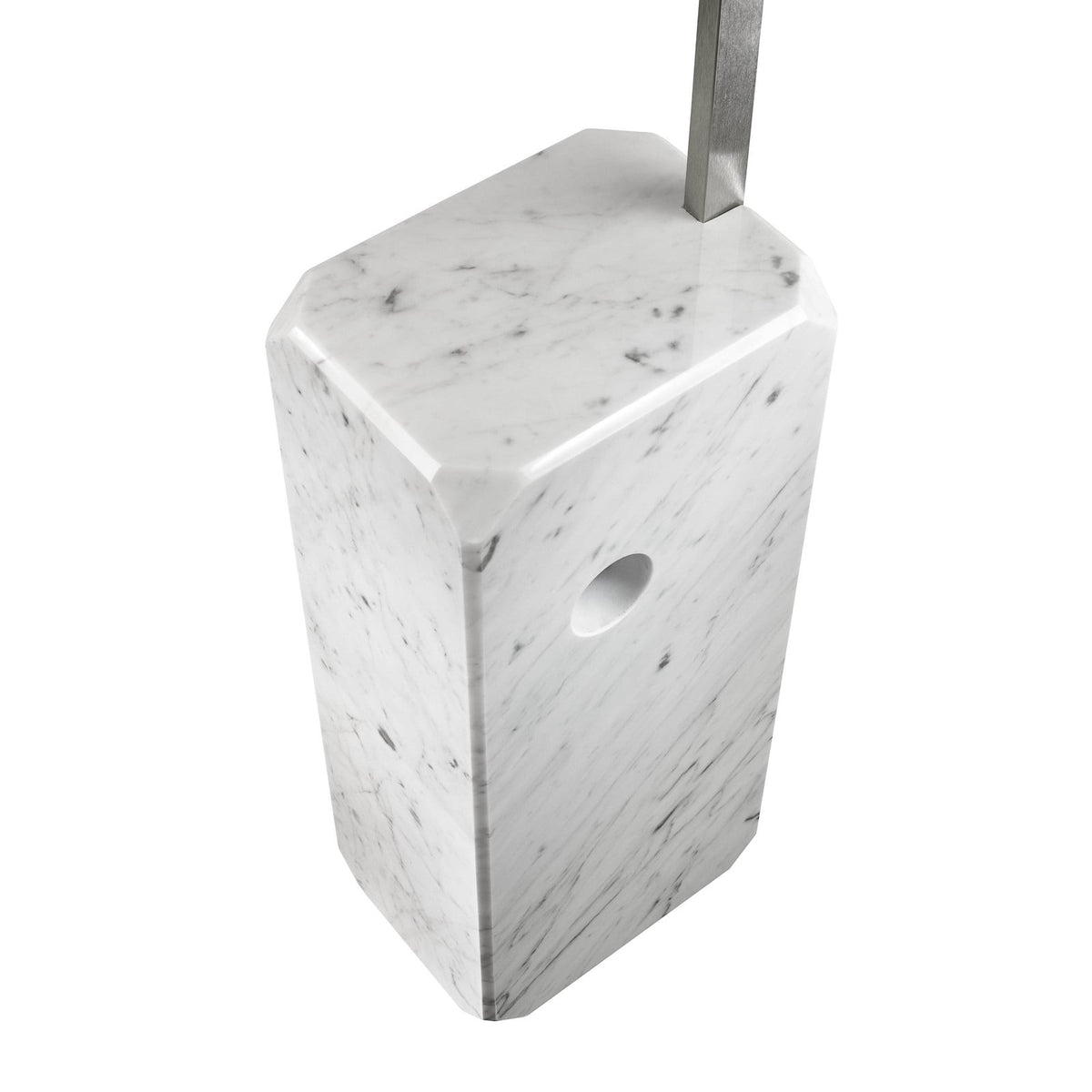 FLOS Arco LED floor lamp, marble base, stainless steel, aluminium, 2,700K