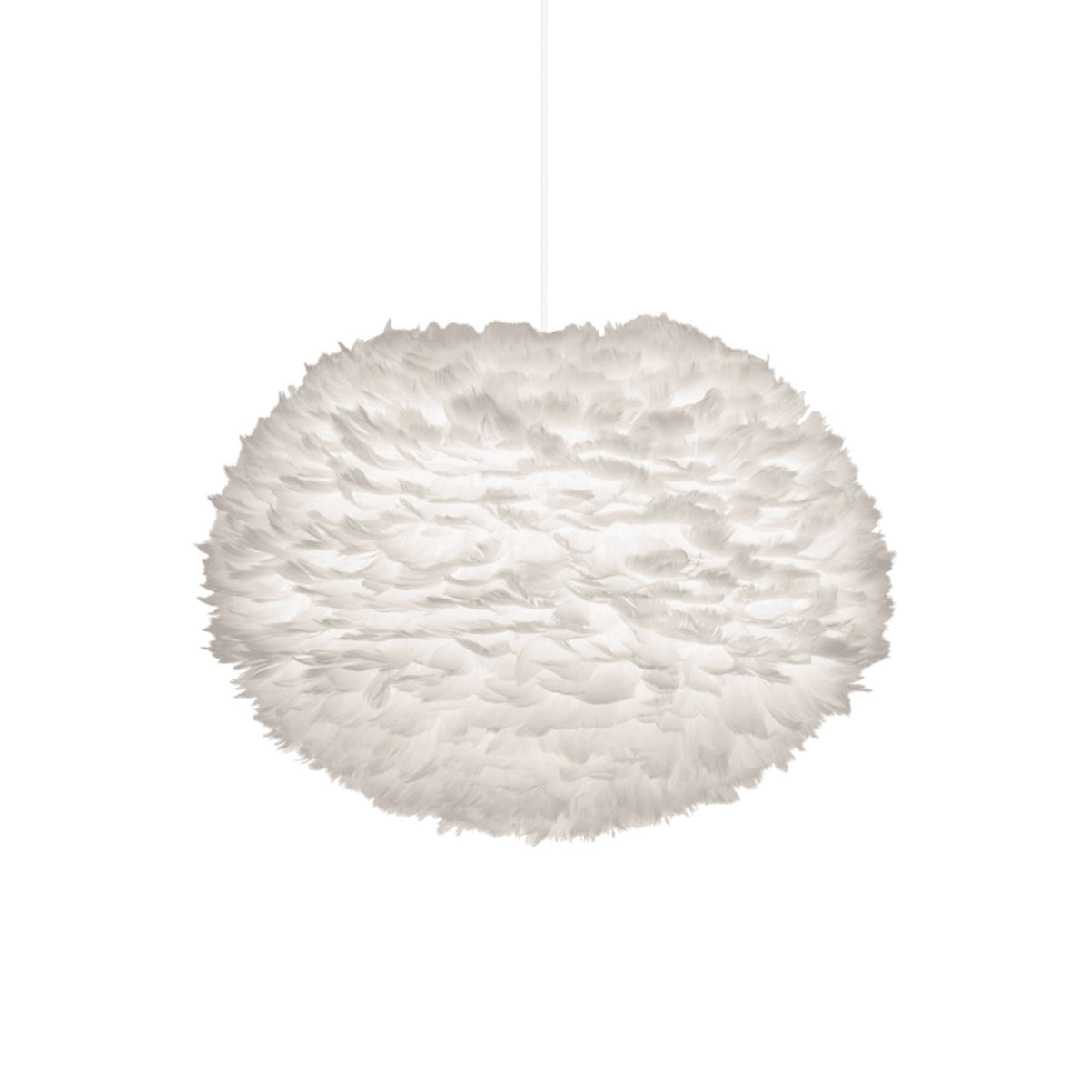 UMAGE Eos Large hanging light, white, Ø 25.6 in, feathers