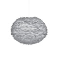 UMAGE Eos Large hanging light, grey, Ø 25.6 in, feathers