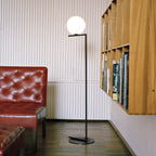 FLOS Ic F1 floor lamp, black, steel, glass, G9