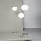 FLOS Glo-Ball F2 floor lamp, silver, steel, glass, E26