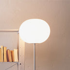 FLOS Glo-Ball F2 floor lamp, silver, steel, glass, E26