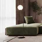 FLOS Ic F2 floor lamp, black, steel, glass, E26