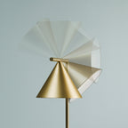 FLOS Captain Flint LED floor lamp, brass, steel, 2,700 K