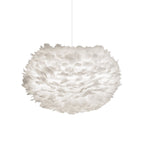 UMAGE Eos Medium Hanging Light, white, Ø 17.7 in, feathers