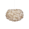 UMAGE Eos Medium Hanging Light, light brown, Ø 17.7 in, feathers