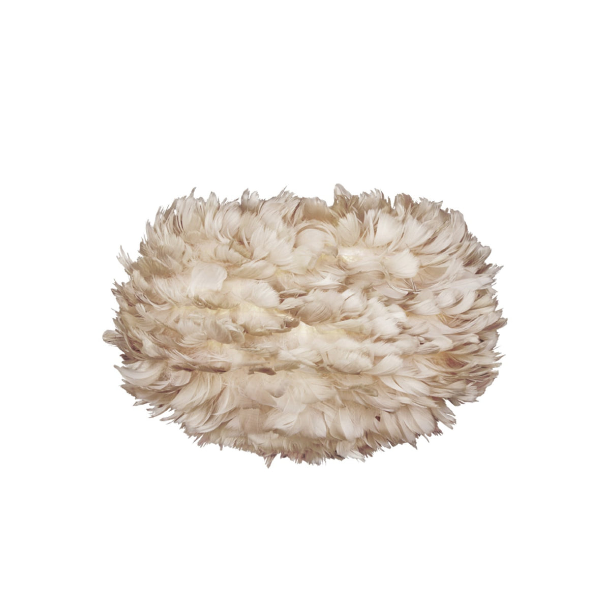 UMAGE Eos Medium Hanging Light, light brown, Ø 17.7 in, feathers