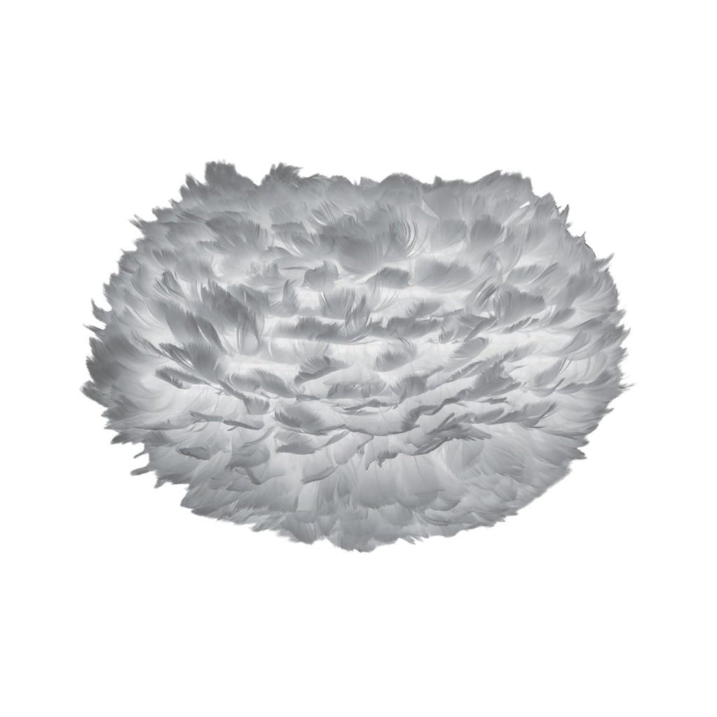 UMAGE Eos Medium hanging light, grey, Ø 17.7 in, feathers