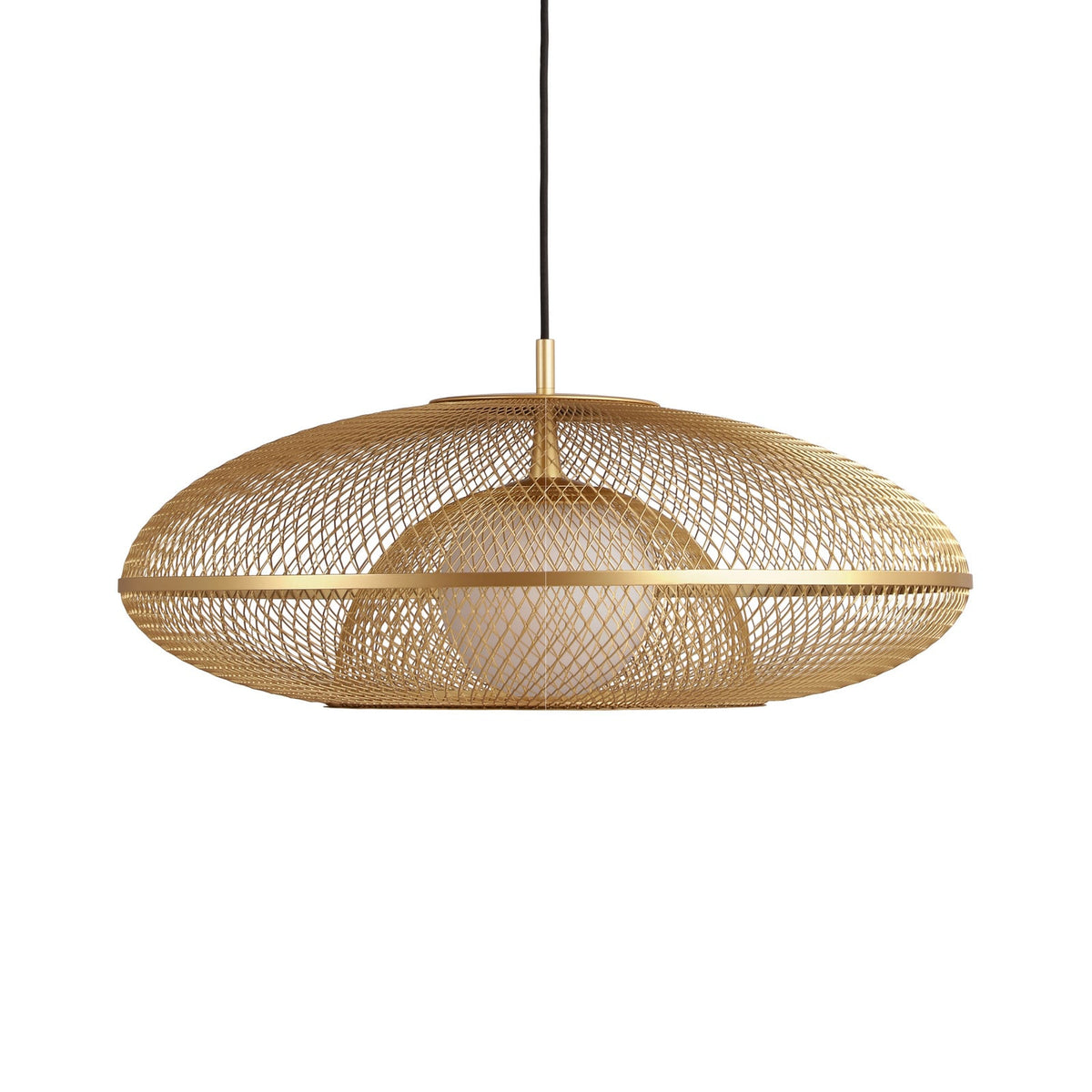 UMAGE Faraday Large hanging light, Ø 24 in, brass-coloured