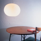 FLOS Glo-Ball S2 pendant light, white, glass, E26, Ø 45 cm